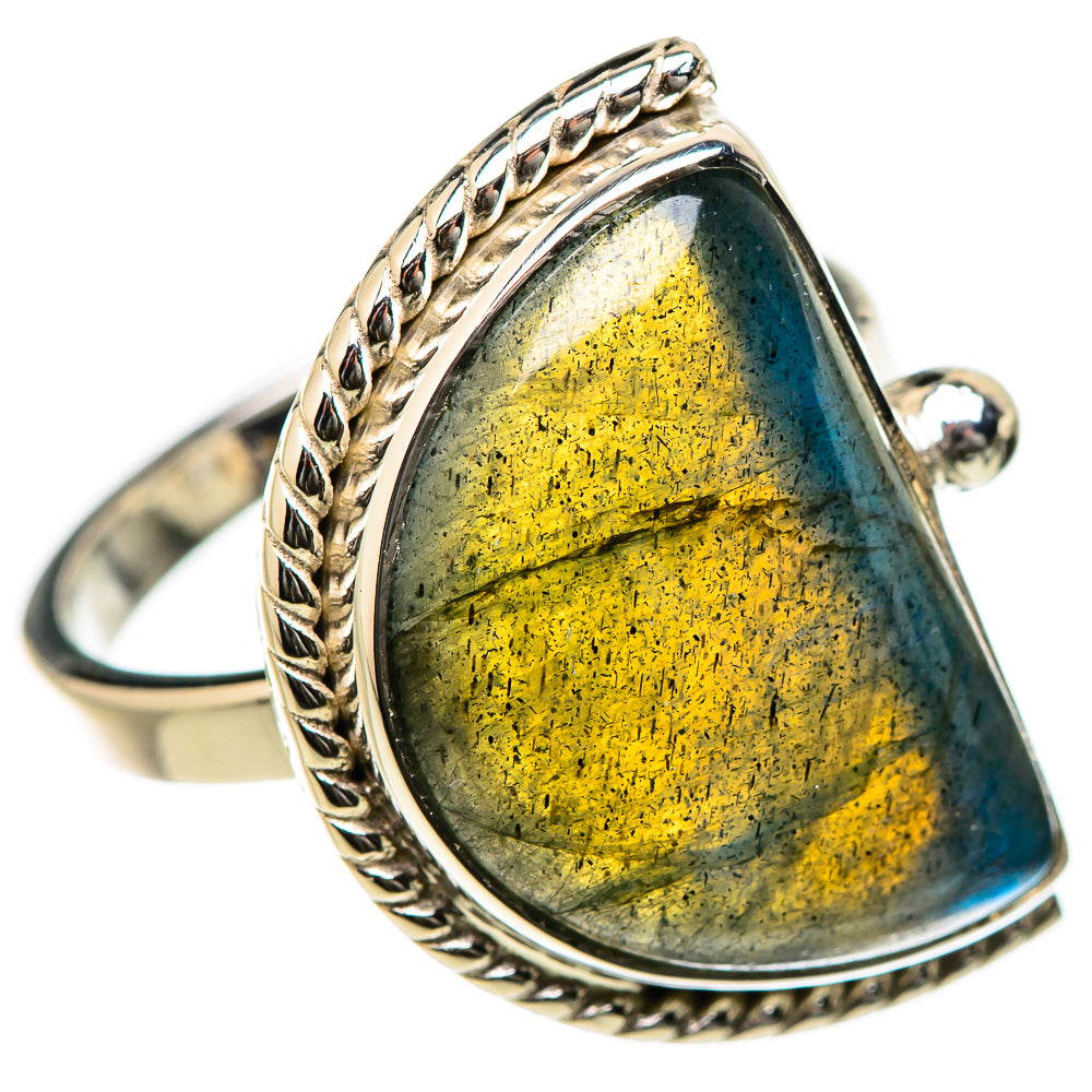 Labradorite Rings handcrafted by Ana Silver Co - RING131236 - Photo 2