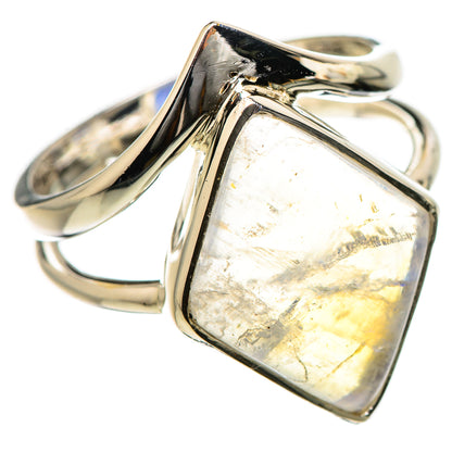 Rainbow Moonstone Rings handcrafted by Ana Silver Co - RING131243 - Photo 2