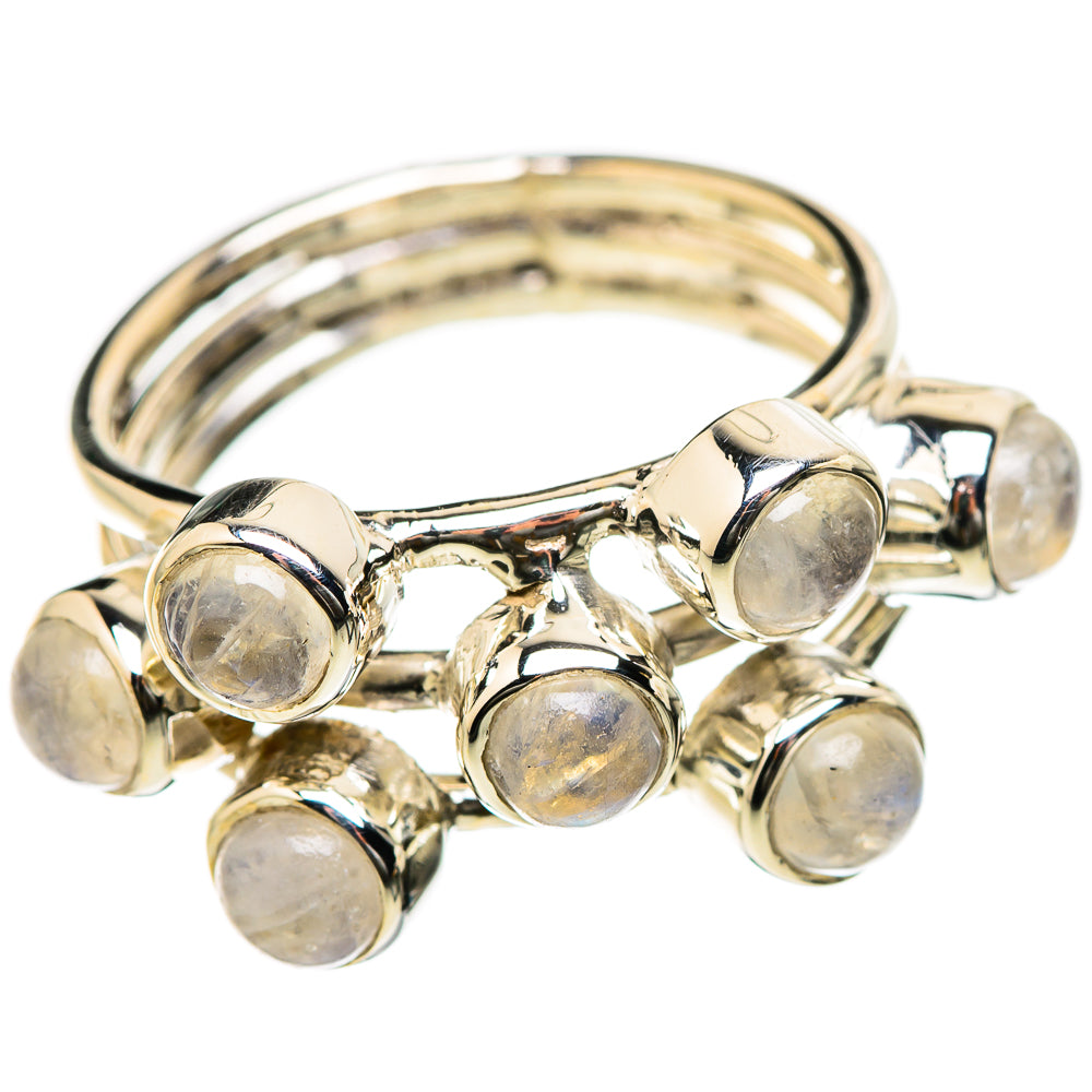 Rainbow Moonstone Rings handcrafted by Ana Silver Co - RING131245 - Photo 2
