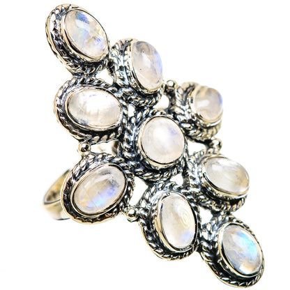 Rainbow Moonstone Rings handcrafted by Ana Silver Co - RING131247 - Photo 2