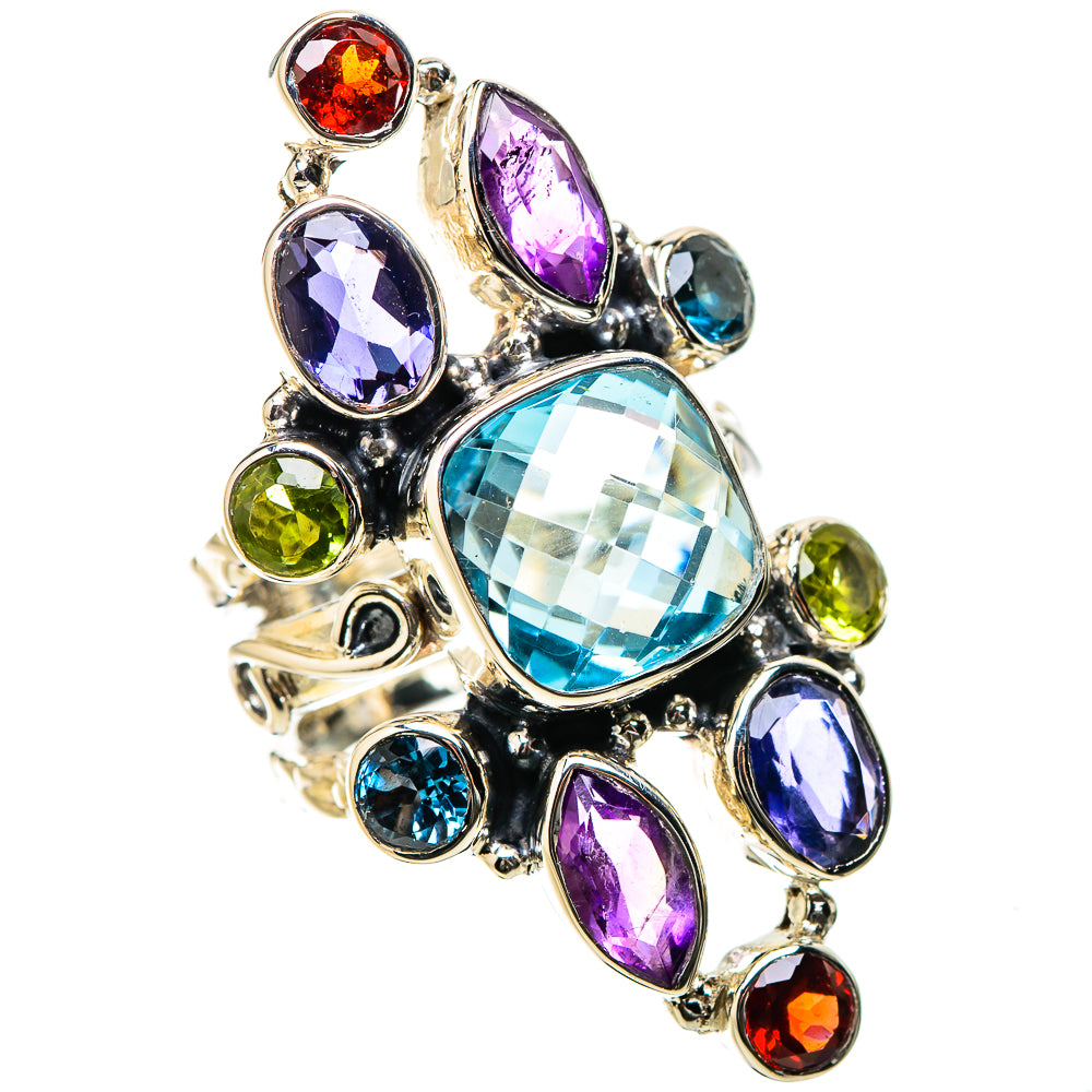 Blue Topaz Rings handcrafted by Ana Silver Co - RING131251 - Photo 2