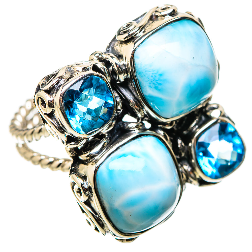 Larimar Rings handcrafted by Ana Silver Co - RING131256 - Photo 2