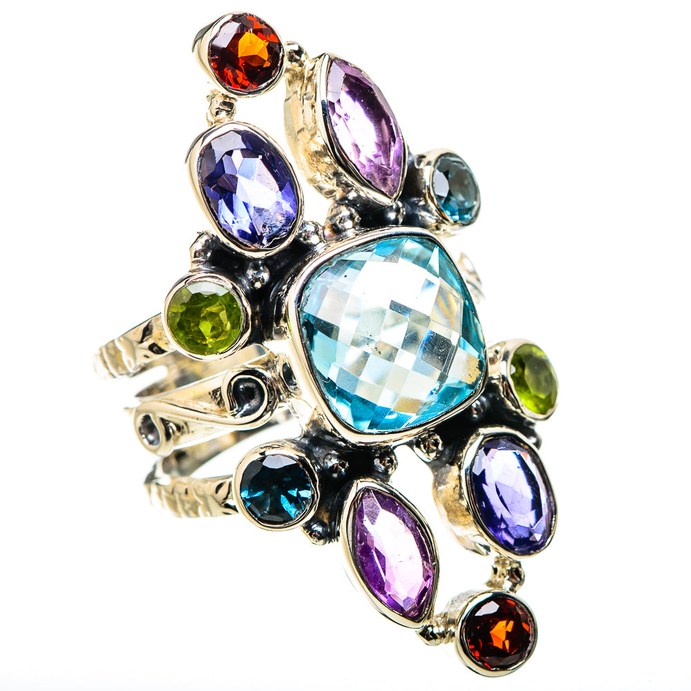 Blue Topaz Rings handcrafted by Ana Silver Co - RING131268 - Photo 2