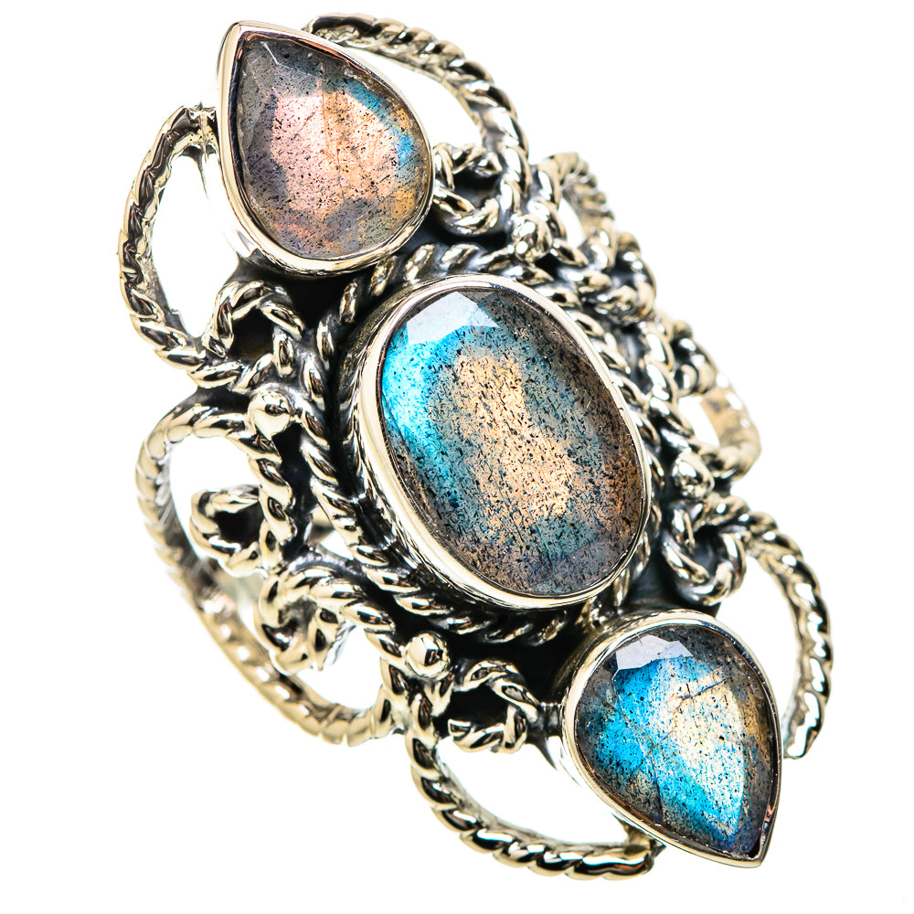 Labradorite Rings handcrafted by Ana Silver Co - RING131272 - Photo 2