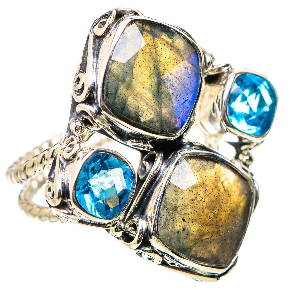 Labradorite Rings handcrafted by Ana Silver Co - RING131273 - Photo 2