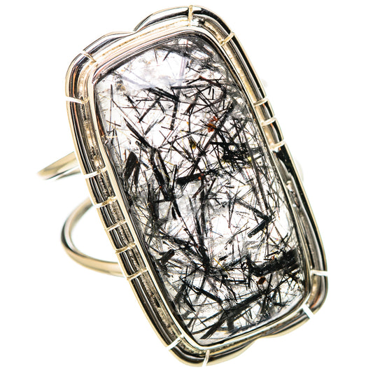 Tourmalinated Quartz Rings handcrafted by Ana Silver Co - RING131284 - Photo 2
