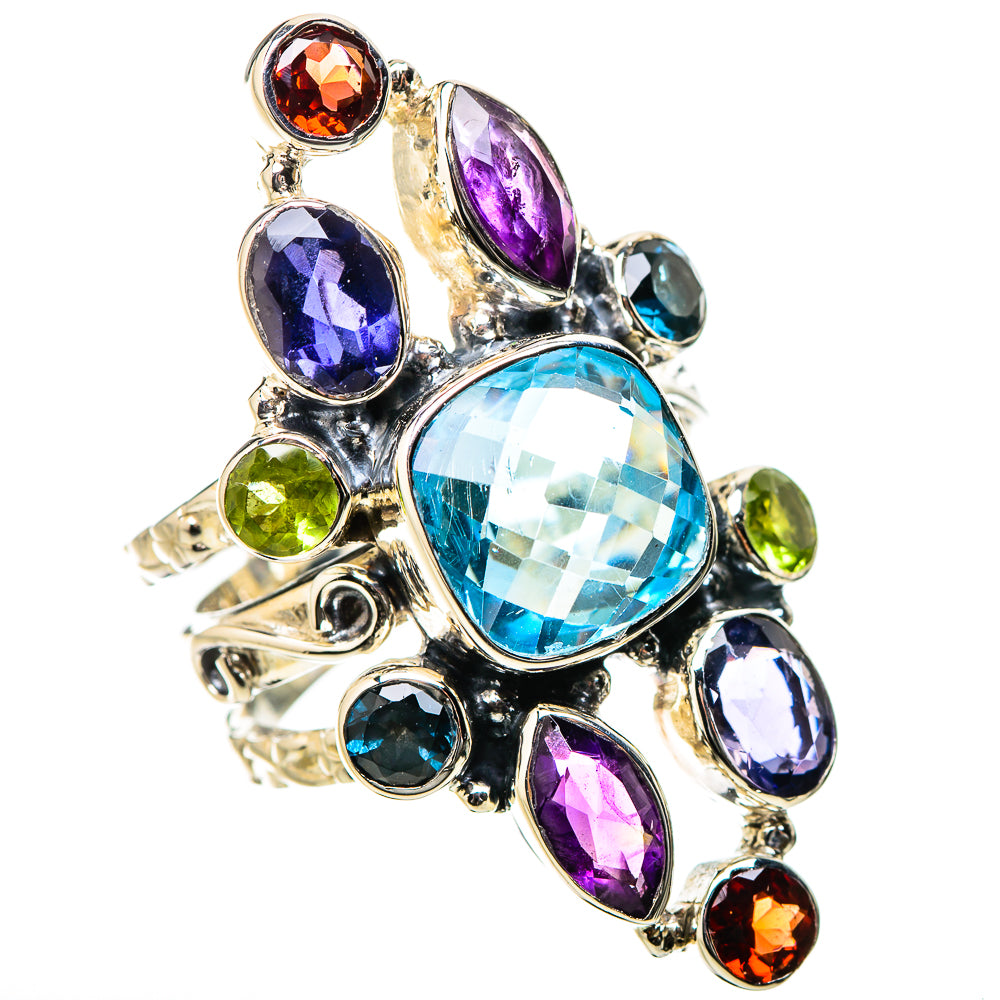 Blue Topaz Rings handcrafted by Ana Silver Co - RING131287 - Photo 2