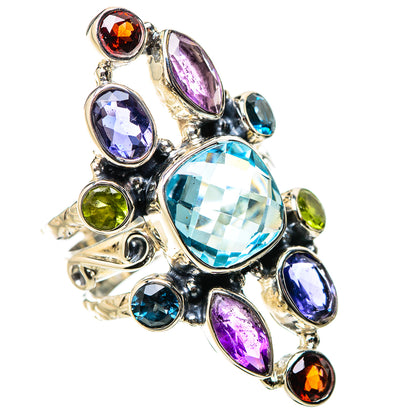 Blue Topaz Rings handcrafted by Ana Silver Co - RING131289 - Photo 2
