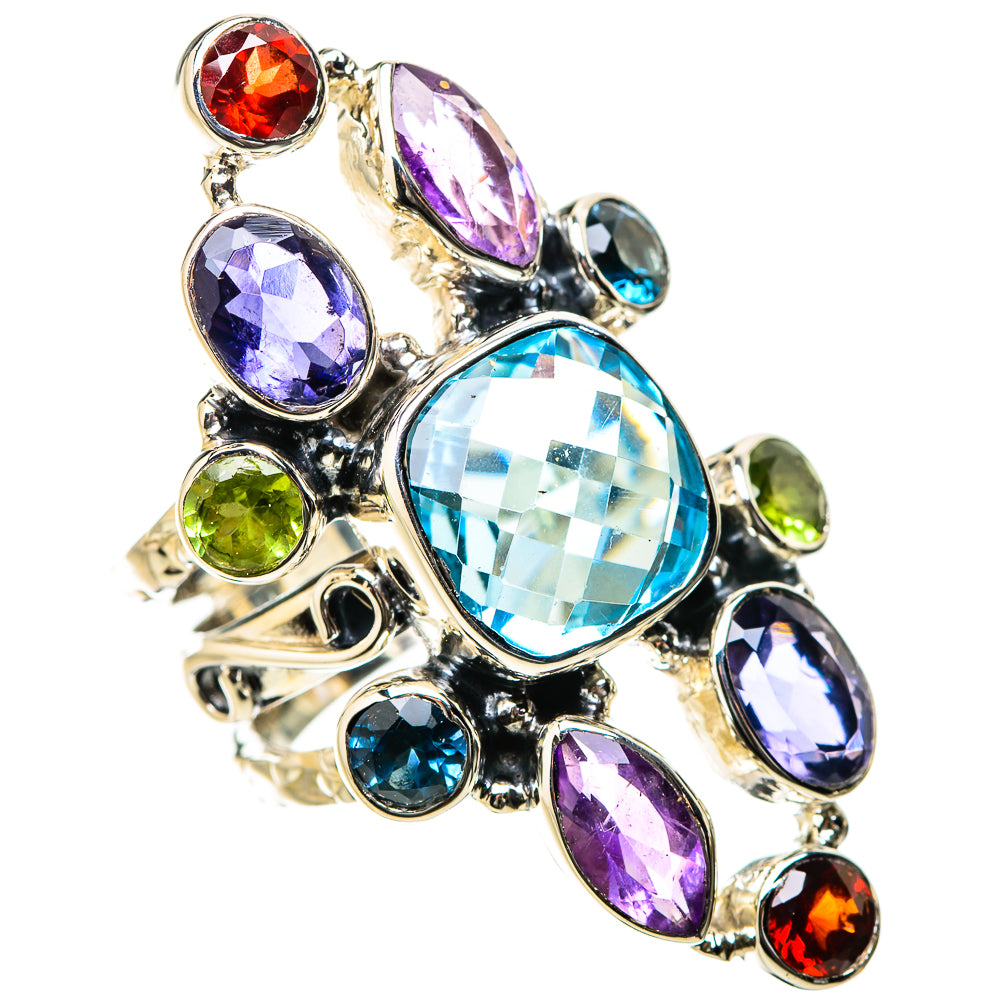 Blue Topaz Rings handcrafted by Ana Silver Co - RING131297 - Photo 2
