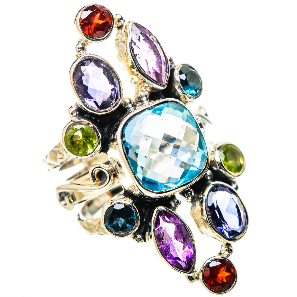 Blue Topaz Rings handcrafted by Ana Silver Co - RING131299 - Photo 2