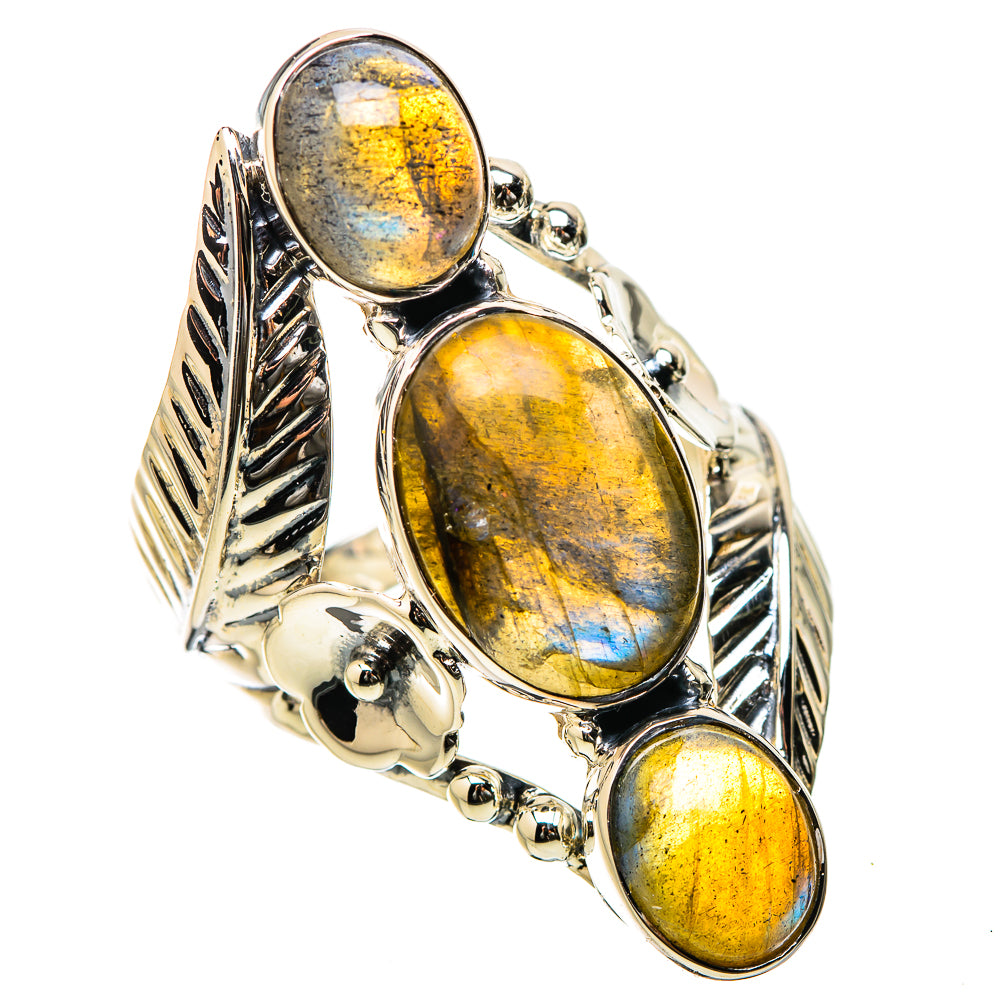 Labradorite Rings handcrafted by Ana Silver Co - RING131300 - Photo 2