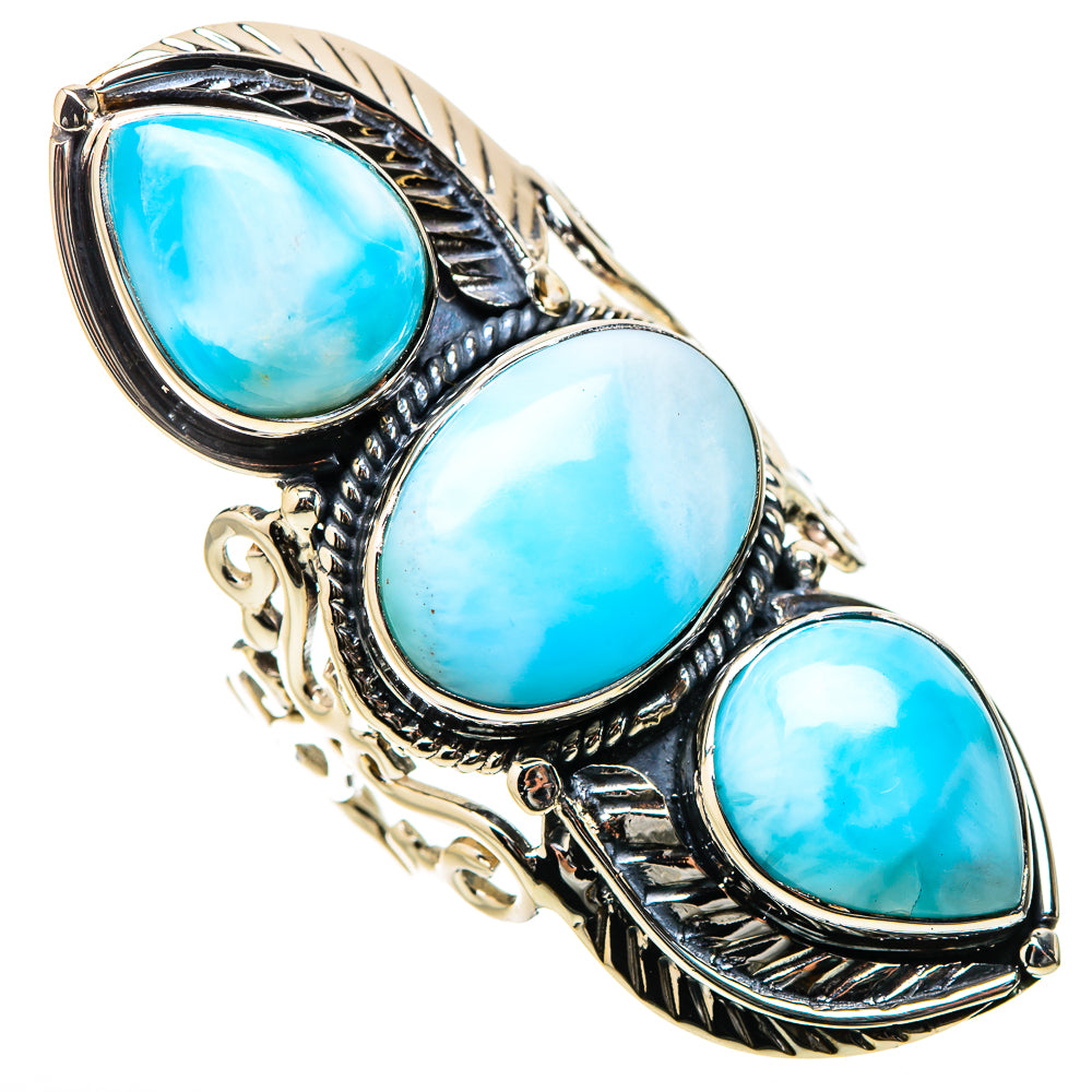 Larimar Rings handcrafted by Ana Silver Co - RING131303 - Photo 2