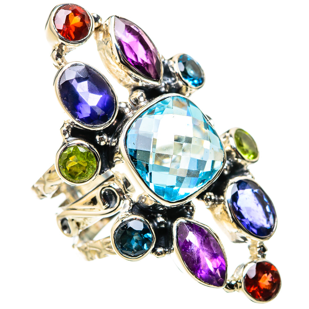 Blue Topaz Rings handcrafted by Ana Silver Co - RING131312 - Photo 2