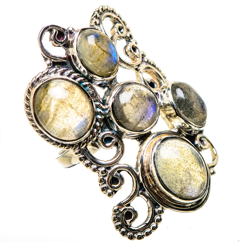 Labradorite Rings handcrafted by Ana Silver Co - RING131313 - Photo 2