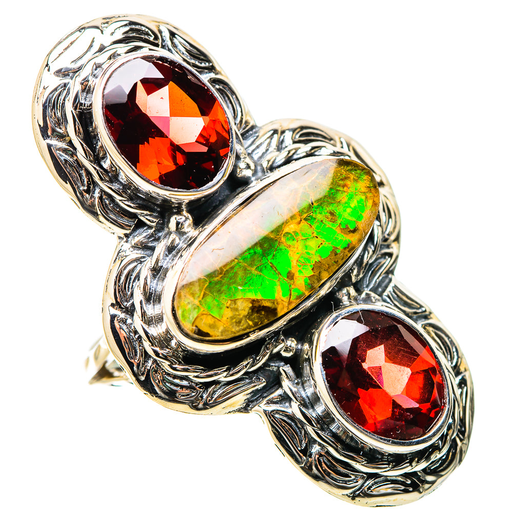 Ammolite Rings handcrafted by Ana Silver Co - RING131320 - Photo 2