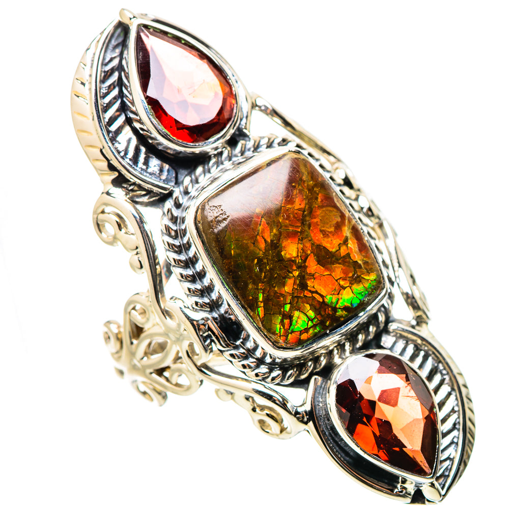 Ammolite Rings handcrafted by Ana Silver Co - RING131326 - Photo 2