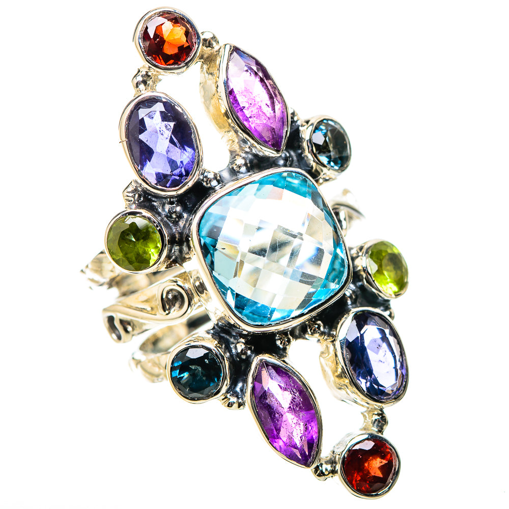 Blue Topaz Rings handcrafted by Ana Silver Co - RING131328 - Photo 2