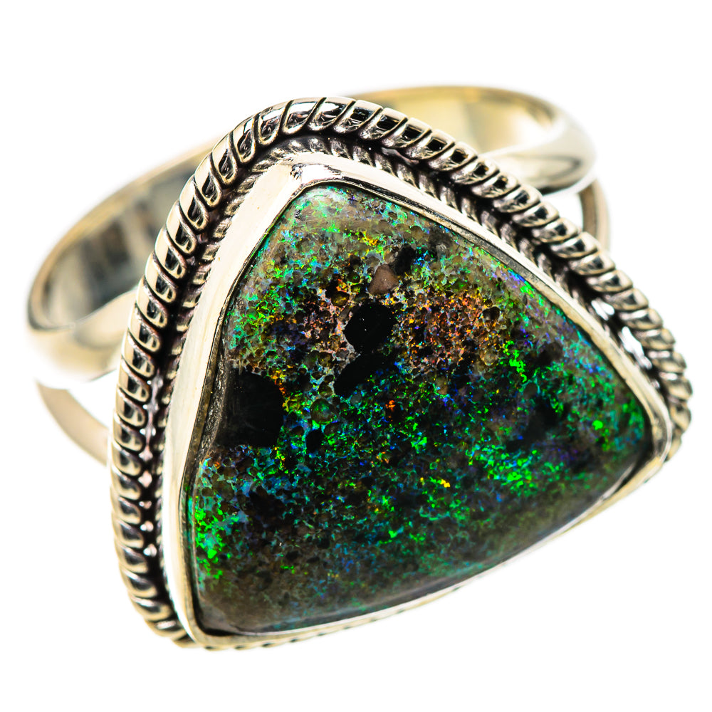 Andamooka Opal Rings handcrafted by Ana Silver Co - RING131341 - Photo 2