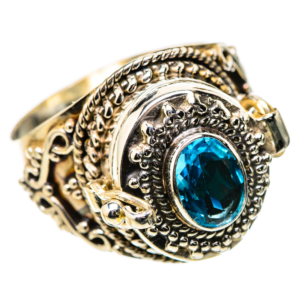 Swiss Blue Topaz Rings handcrafted by Ana Silver Co - RING131343 - Photo 2