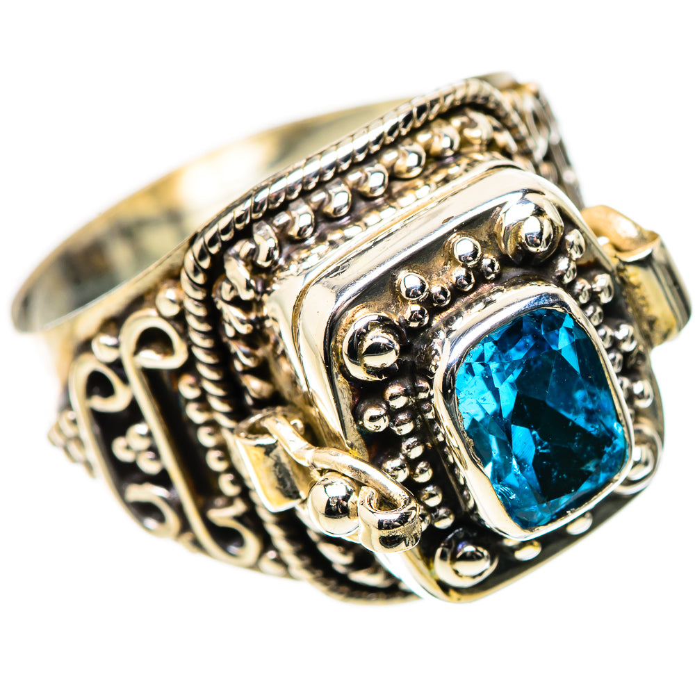 Swiss Blue Topaz Rings handcrafted by Ana Silver Co - RING131345 - Photo 2