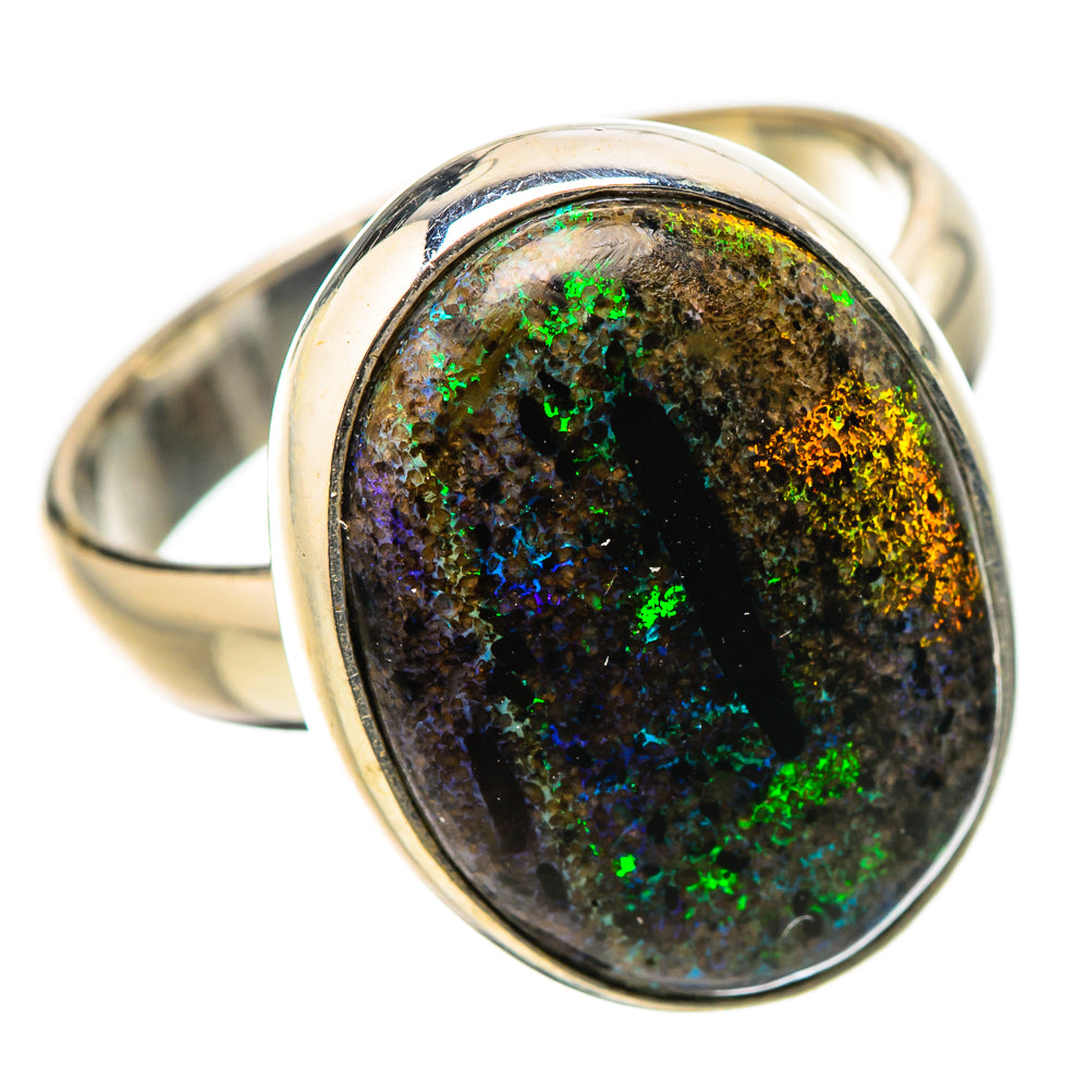 Andamooka Opal Rings handcrafted by Ana Silver Co - RING131353 - Photo 2