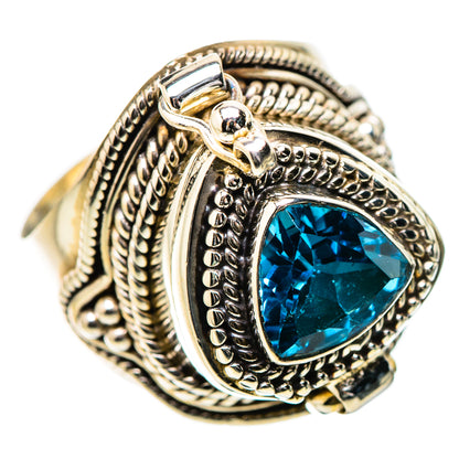 Kingman Mohave Turquoise Rings handcrafted by Ana Silver Co - RING131356 - Photo 2