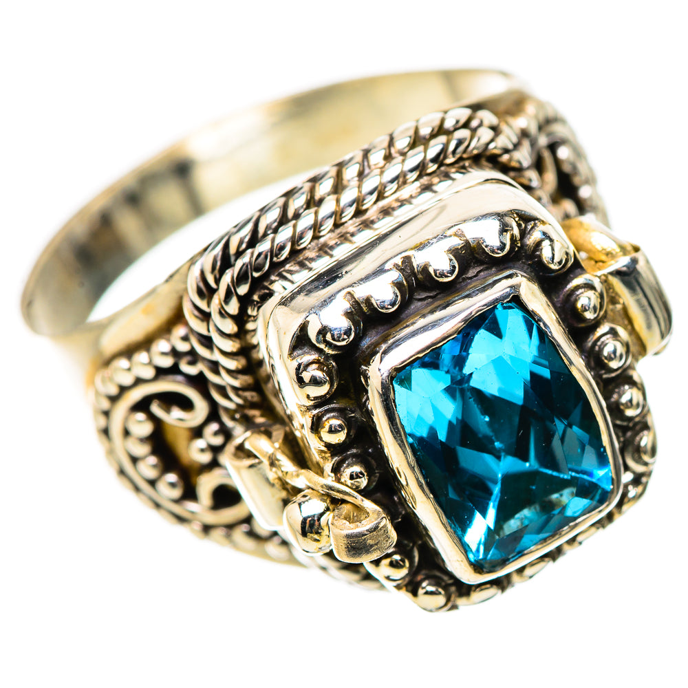 Swiss Blue Topaz Rings handcrafted by Ana Silver Co - RING131357 - Photo 2