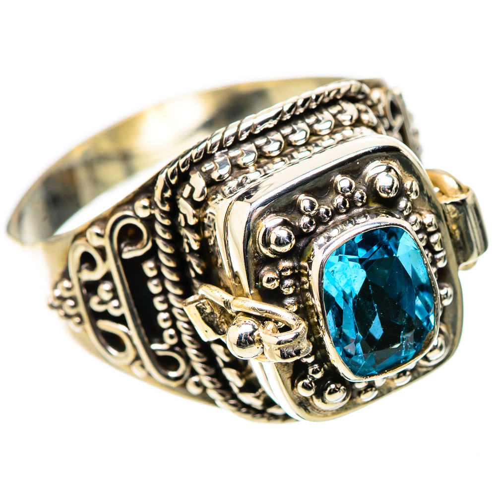 Swiss Blue Topaz Rings handcrafted by Ana Silver Co - RING131358 - Photo 2