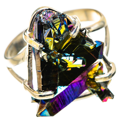 Titanium Sunshine Druzy Rings handcrafted by Ana Silver Co - RING131367 - Photo 2