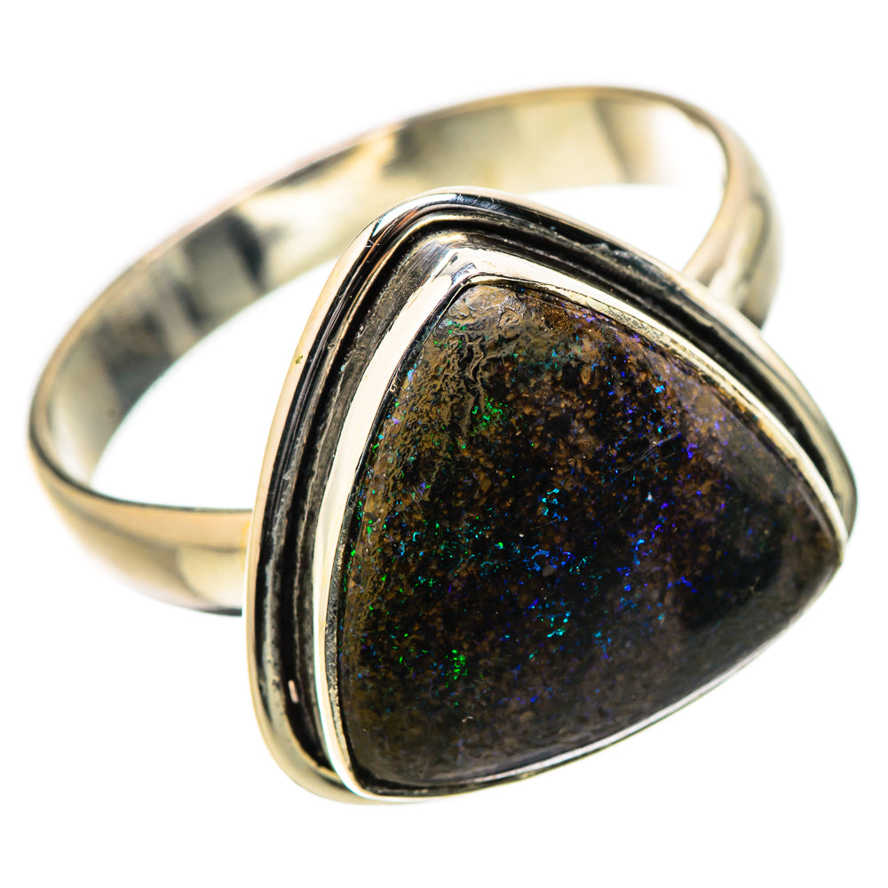 Andamooka Opal Rings handcrafted by Ana Silver Co - RING131369 - Photo 2