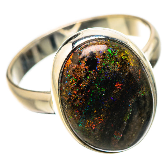 Andamooka Opal Rings handcrafted by Ana Silver Co - RING131370 - Photo 2