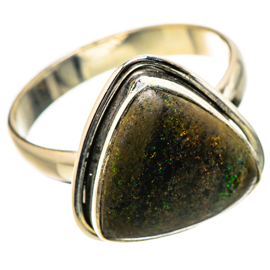 Andamooka Opal Rings handcrafted by Ana Silver Co - RING131379 - Photo 2