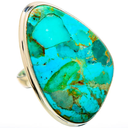 Chrysocolla Rings handcrafted by Ana Silver Co - RING131396 - Photo 2