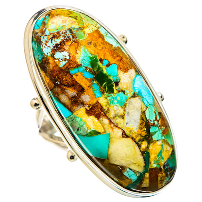 Kingman Mohave Turquoise Rings handcrafted by Ana Silver Co - RING131409 - Photo 2