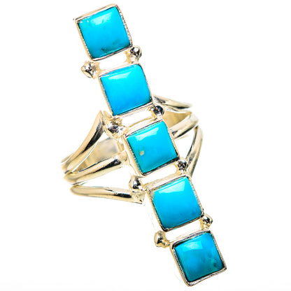 Sleeping Beauty Turquoise Rings handcrafted by Ana Silver Co - RING131428 - Photo 2