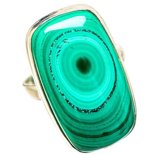 Malachite Rings handcrafted by Ana Silver Co - RING131431 - Photo 2