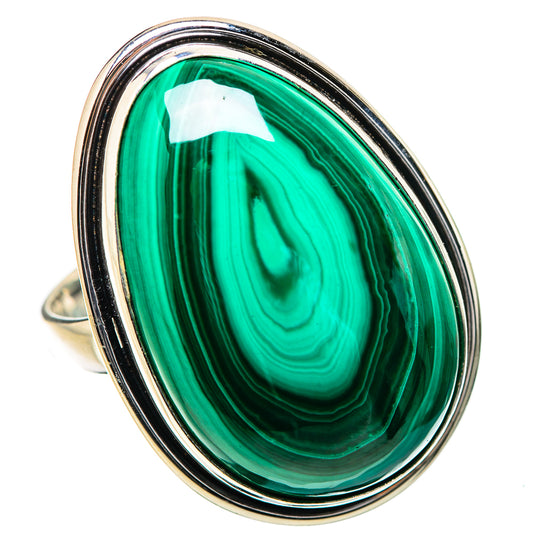 Malachite Rings handcrafted by Ana Silver Co - RING131432 - Photo 2
