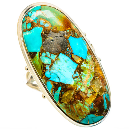 Kingman Mohave Turquoise Rings handcrafted by Ana Silver Co - RING131440 - Photo 2