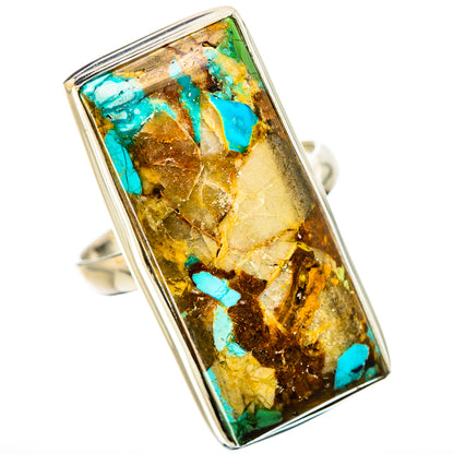 Kingman Mohave Turquoise Rings handcrafted by Ana Silver Co - RING131442 - Photo 2