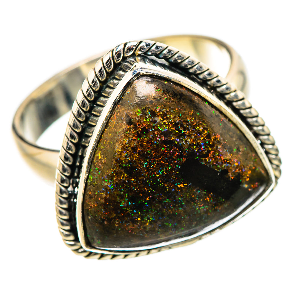 Andamooka Opal Rings handcrafted by Ana Silver Co - RING131475 - Photo 2