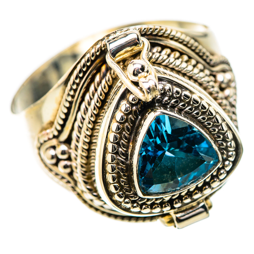 Swiss Blue Topaz Rings handcrafted by Ana Silver Co - RING131481 - Photo 2