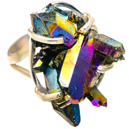 Titanium Sunshine Druzy Rings handcrafted by Ana Silver Co - RING131487 - Photo 2