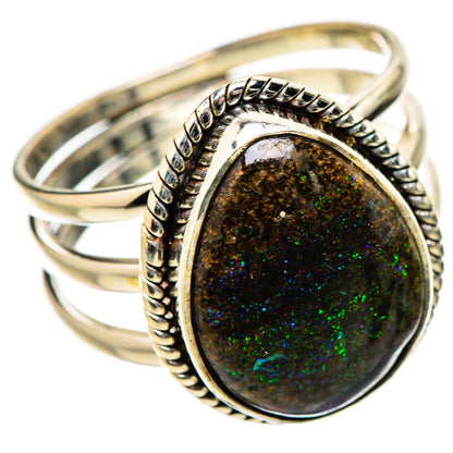Andamooka Opal Rings handcrafted by Ana Silver Co - RING131489 - Photo 2