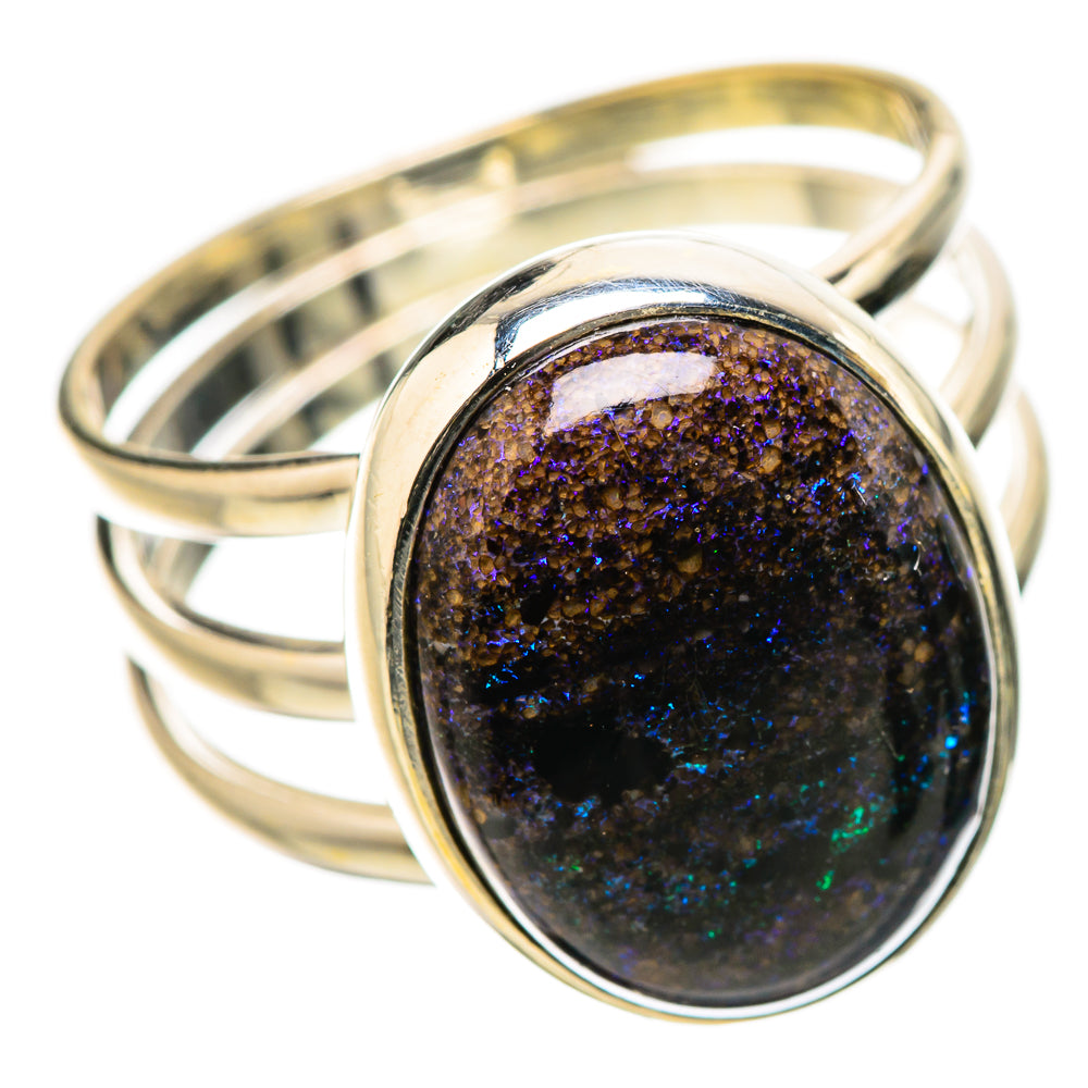 Andamooka Opal Rings handcrafted by Ana Silver Co - RING131490 - Photo 2