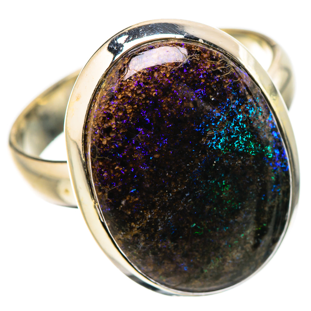 Andamooka Opal Rings handcrafted by Ana Silver Co - RING131491 - Photo 2