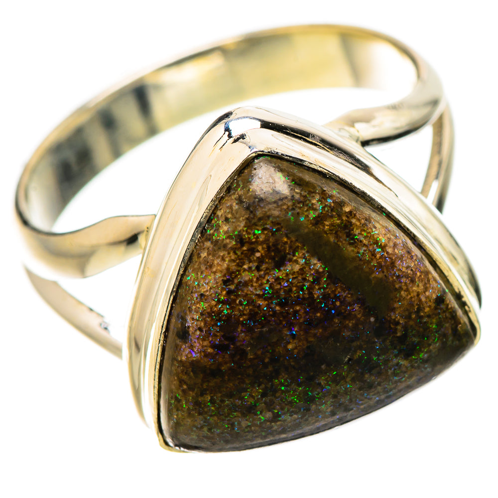 Andamooka Opal Rings handcrafted by Ana Silver Co - RING131502 - Photo 2