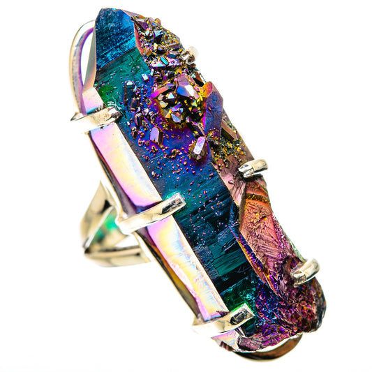 Titanium Sunshine Druzy Rings handcrafted by Ana Silver Co - RING131519 - Photo 2