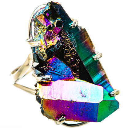 Titanium Sunshine Druzy Rings handcrafted by Ana Silver Co - RING131520 - Photo 2