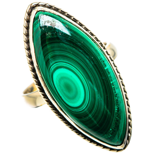 Malachite Rings handcrafted by Ana Silver Co - RING131534 - Photo 2