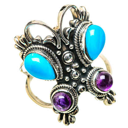 Sleeping Beauty Turquoise Rings handcrafted by Ana Silver Co - RING131545 - Photo 2